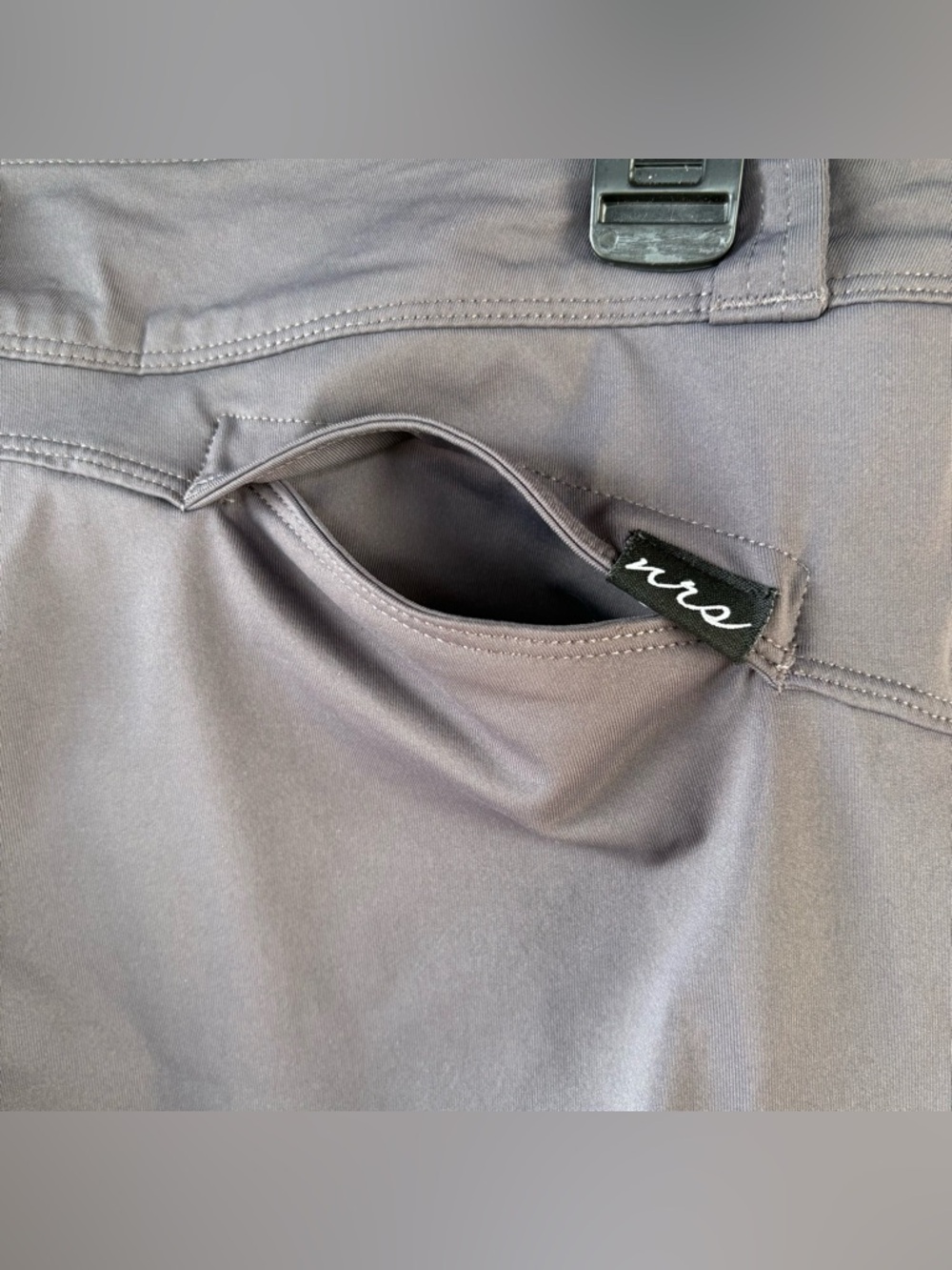 Women's Athletic Shorts in Charcoal with Teal Accents - Picture 5 of 6